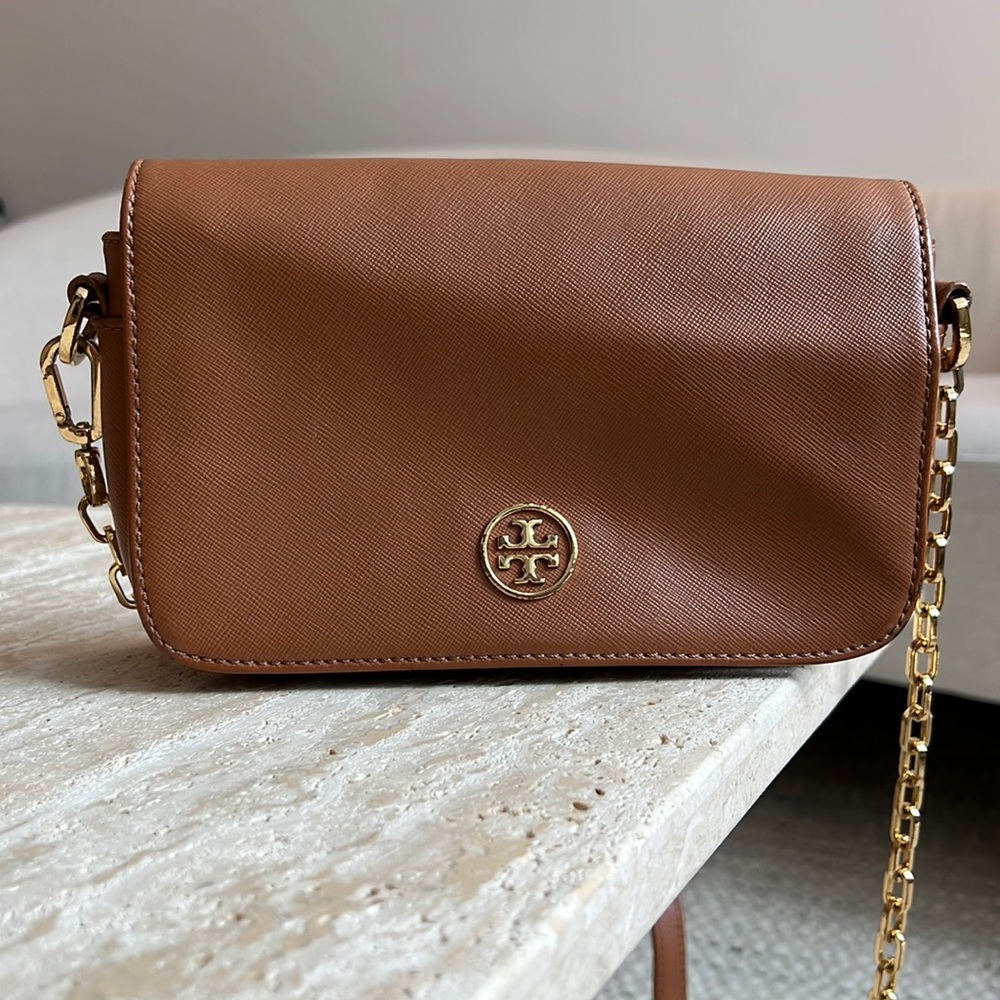 Tory Burch Robinson Chain Bag - Bistro Brown